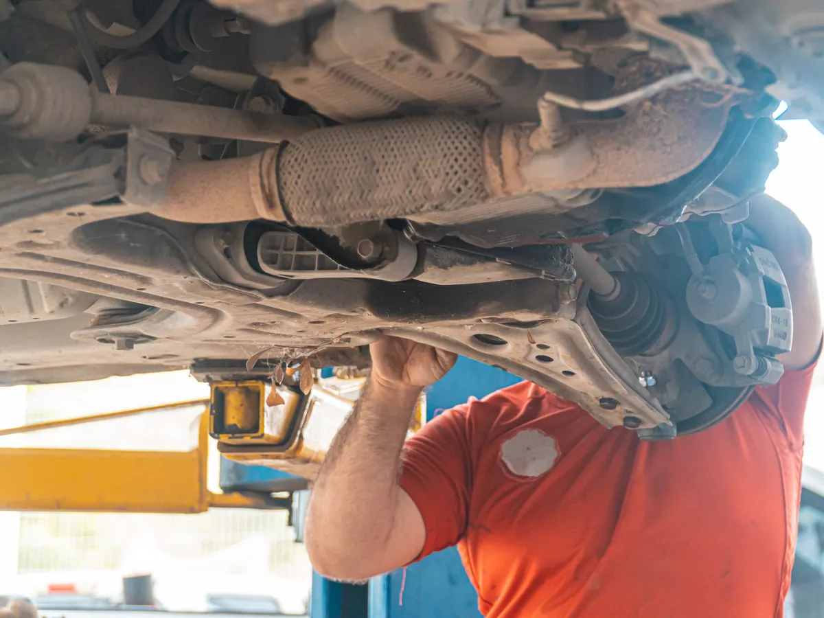 Suspension and steering checked during wheel alignment at The Tyre Warehouse Wellington